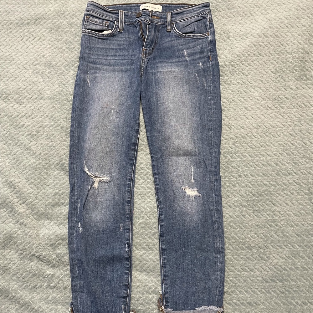 Flying Monkey distressed ripped jeans size 26